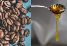 Coffee and honey mask to combat sagging abdomen